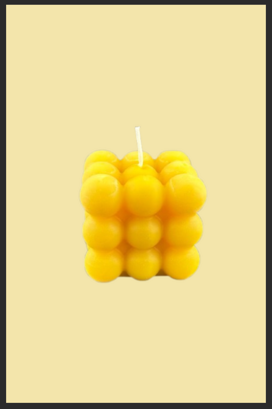 Beeswax Large Bubble Candle – Handcrafted in Yorkshire