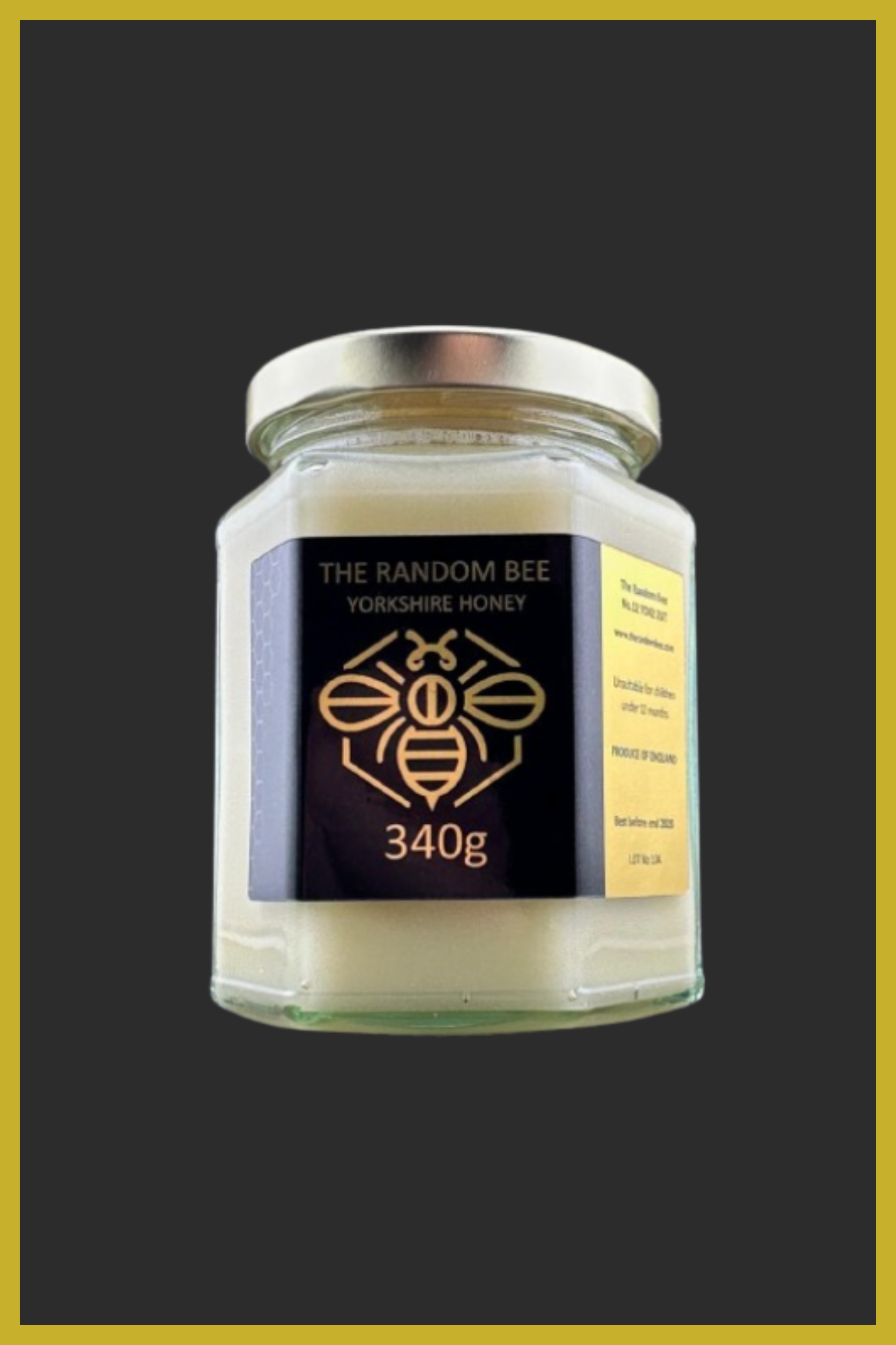 Pure Yorkshire Creamed Honey 340g – Raw, Unpasteurized Organic Wildflower Honey