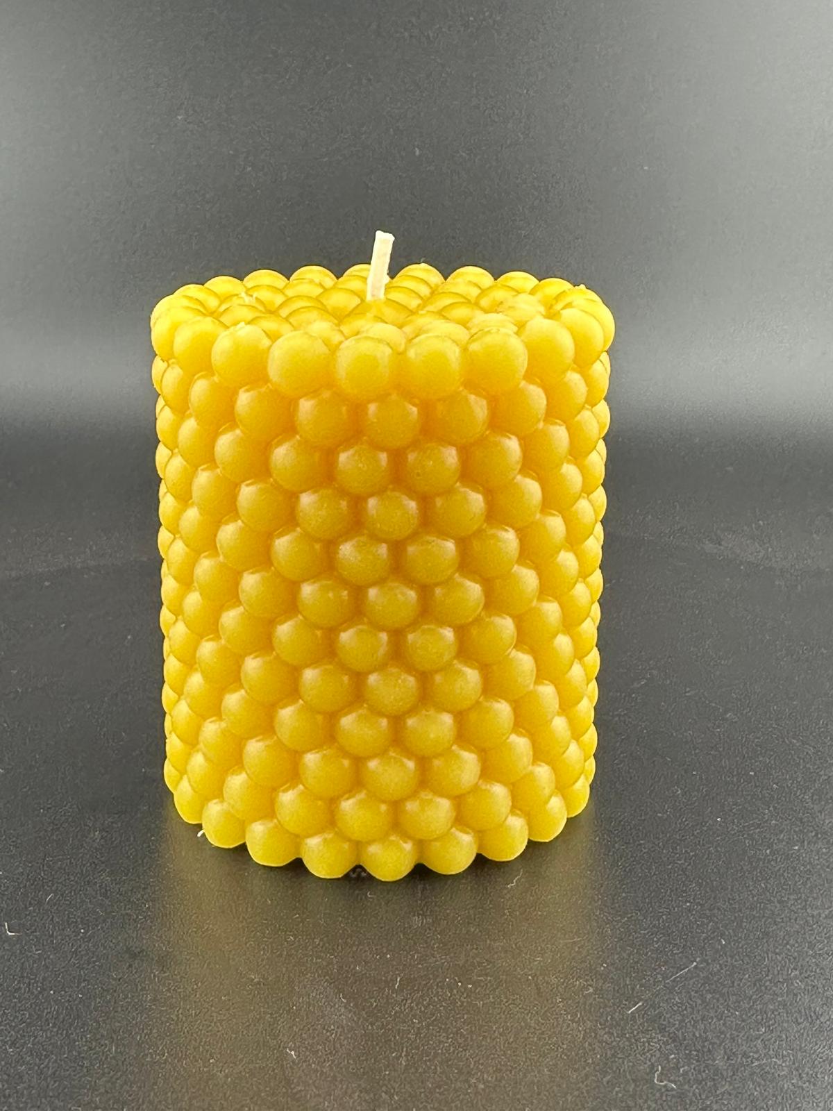 Pure Beeswax Bead Candle made in Yorkshire UK