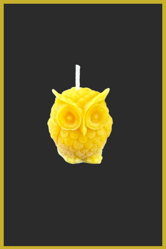 Tiny Owl Beeswax Candle – Hand Made in Yorkshire, UK